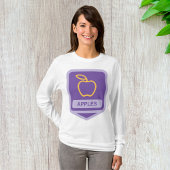 T-shirt Pomme violette Badge Conception Fruit Lover