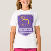 T-shirt Pomme violette Badge Conception Fruit Lover (Devant)