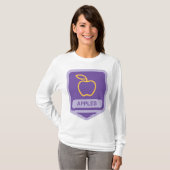 T-shirt Pomme violette Badge Conception Fruit Lover (Devant entier)