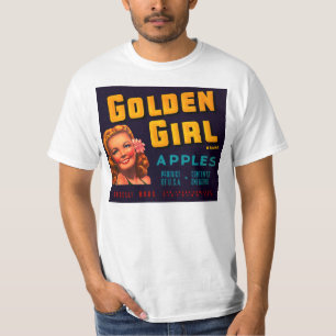 T-shirt Pommes de fille d'or
