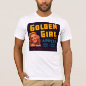T-shirt Pommes de fille d'or (Devant)