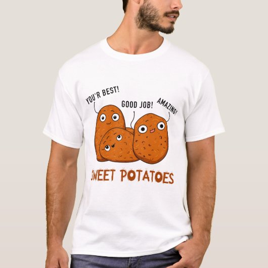 T-shirt Pommes de terre douces amusantes (Devant)