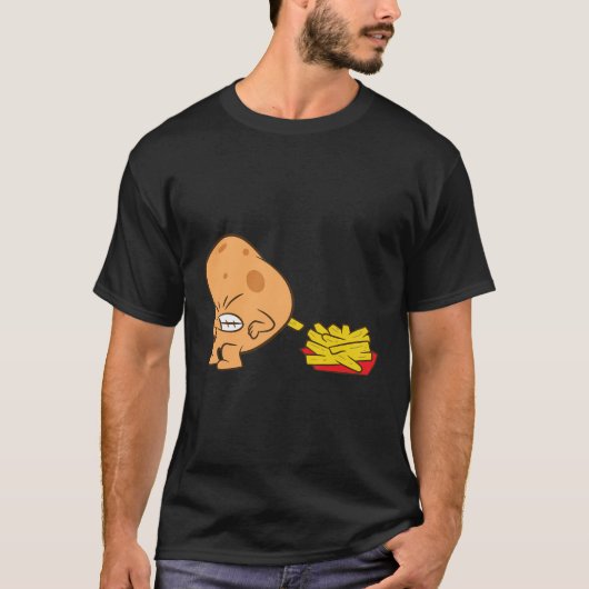 T-shirt Pommes De Terre Et Frites Françaises (Devant)