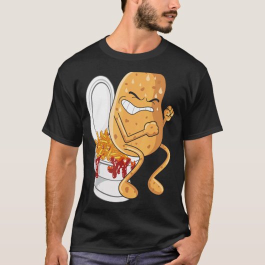 T-shirt Pommes de terre frites frites frites fruits pommes (Devant)