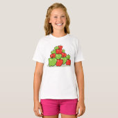 T-shirt Pommes Rouge Et Vert (Devant entier)