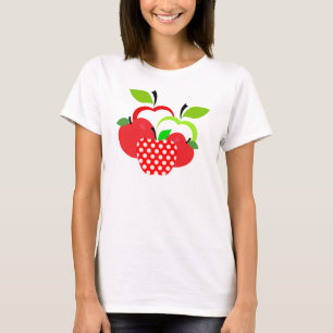 T-shirt Pommes rouges et vertes