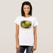 T-shirt Pommes vertes fraîches avec une frontière agitée (Devant entier)