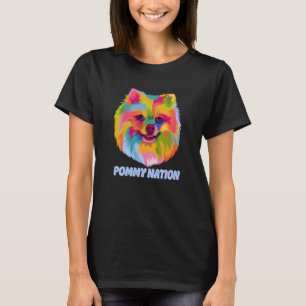 T-shirt Pommy Nation Pomeranian Animal Pun Pom Pom Animal