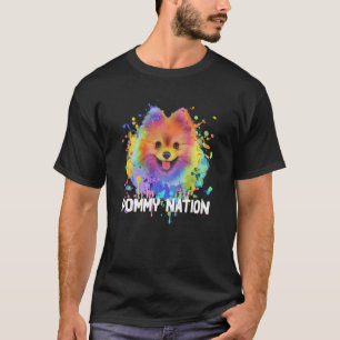 T-shirt Pommy Nation Pomeranian Animal Pun Pom Pom Animal