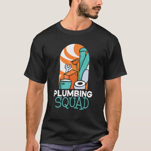 T-shirt Pompe de plomberie Plomber Plomber Plumbers Pipe P (Devant)