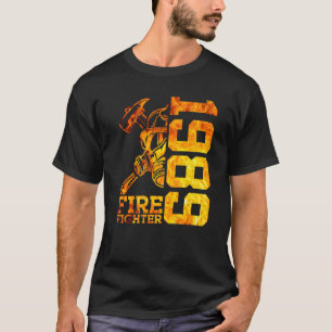 T-shirt Pompier 1989 33 ans Brigade d'incendie 33e naissan
