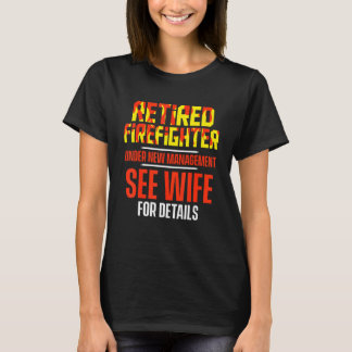 T-shirt Pompier à la retraite voit sa femme retraite de po