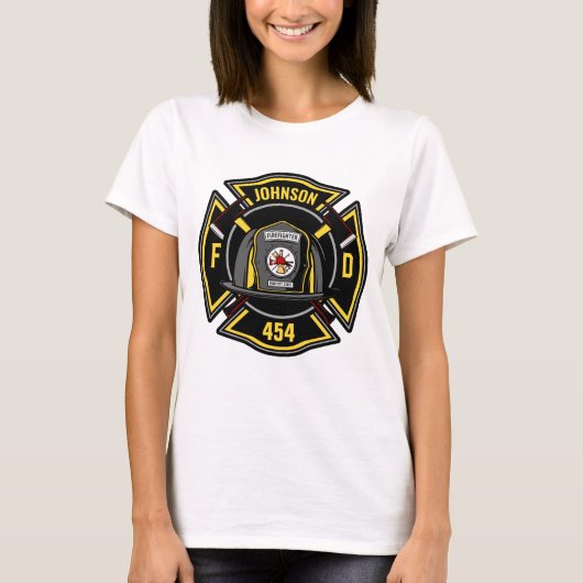 T-shirt Pompier AJOUTER LE NOM L'équipe de Secourt du serv (Devant)