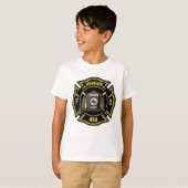 T-shirt Pompier AJOUTER LE NOM L'équipe de Secourt du serv (Devant entier)