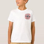 T-shirt Pompier, ajouter un nom à la chemise (Devant)