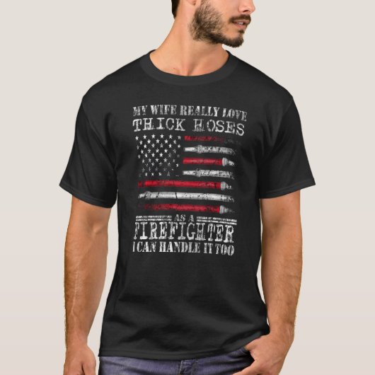 T-shirt Pompier American Flag Mari pompier (Devant)