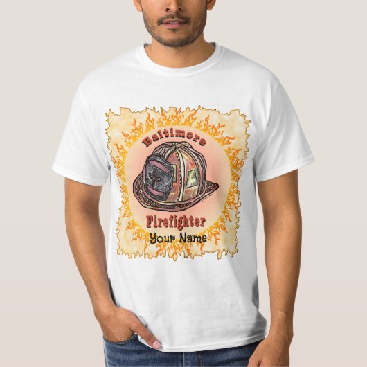T-shirt pompier Baltimore (Devant)