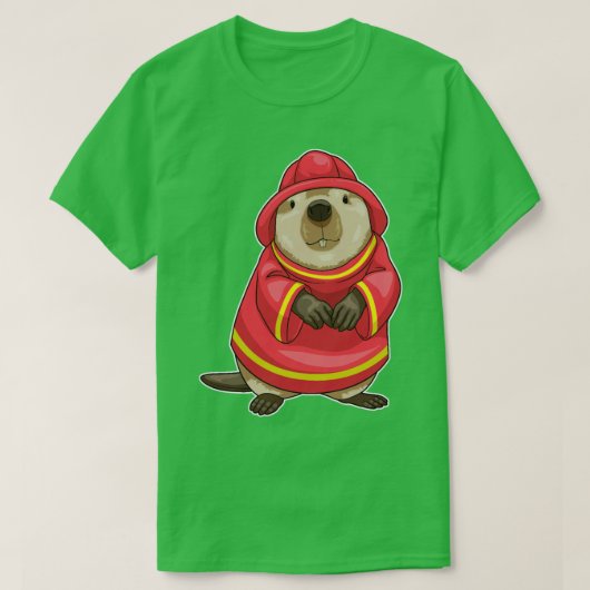 T-shirt Pompier Beaver Service d'incendie (Design devant)