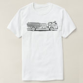 T-shirt Pompier Cadeau classique Camion Feu Vieux Pompier (Design devant)