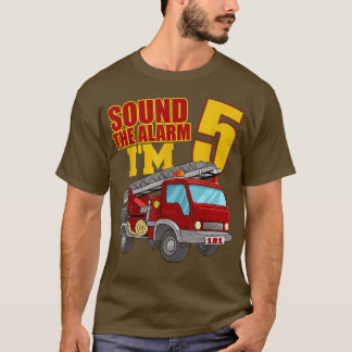 T-shirt Pompier Camion d'incendie Anniversaire Son Alar