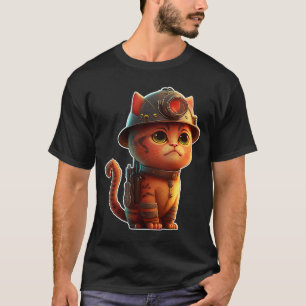 T-shirt Pompier Chat Brigade de sapeurs-pompiers Chats Pom