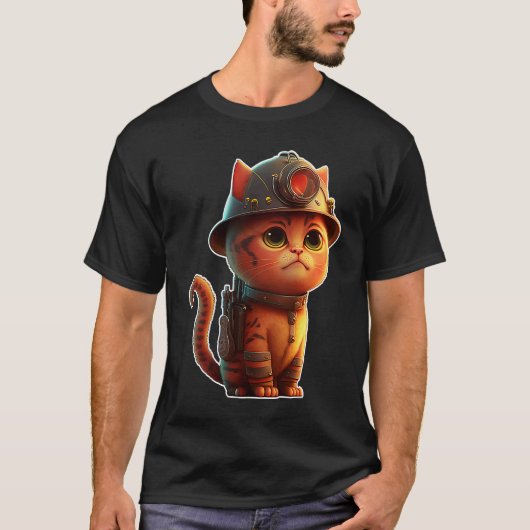 T-shirt Pompier Chat Fire Brigade Chats Fire Service (Devant)