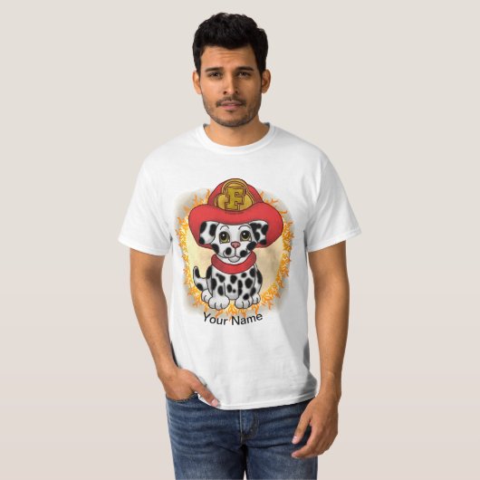 T-shirt pompier Chien Chien Chien Chien Chien (Devant entier)