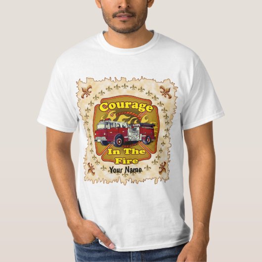 T-shirt pompier Courage (Devant)