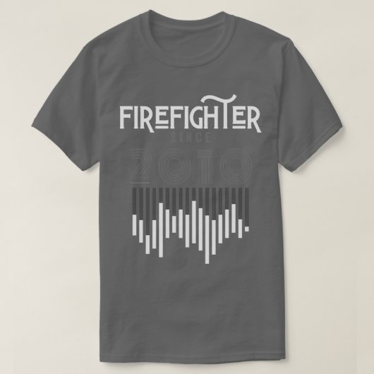 T-shirt Pompier depuis 2010 (3) (Design devant)