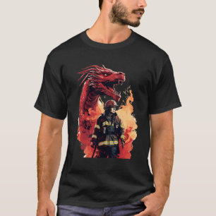 T-shirt Pompier Dragon - Pompier Fireman