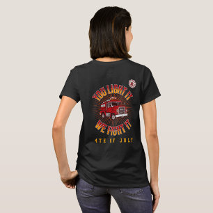 T-shirt Pompier drôle du 4 juillet