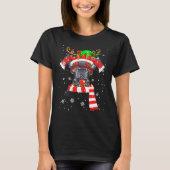 T-shirt Pompier Elf Reindeer Face Noël Pompier (Devant)