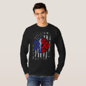 T-shirt Pompier EMT Pompier EMT Drapeau américain Cadeau (Devant entier)