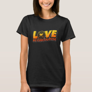 T-shirt Pompier Femme pompier pompier Amour Mon pompier