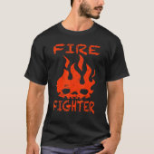 T-shirt Pompier - Flammes Flammes Feu Fighter F (Devant)