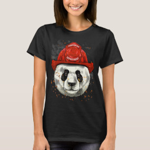 T-shirt Pompier Giant Panda Fire Department Fireman Be