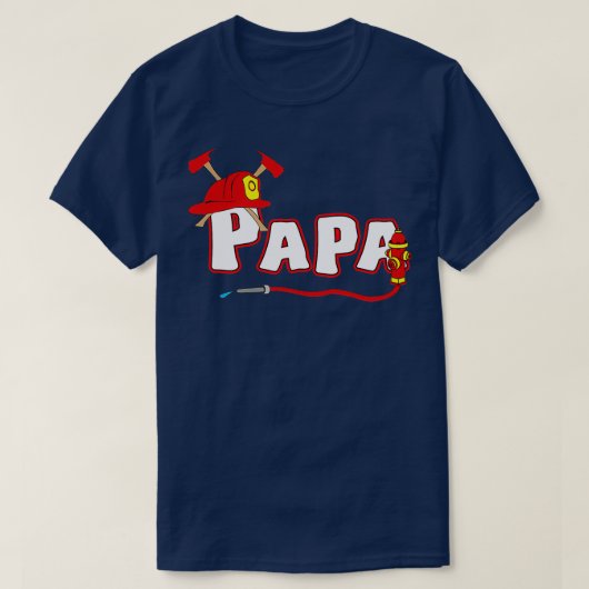 T-shirt Pompier grand-père Pompiers Hydrant Papa G (Design devant)