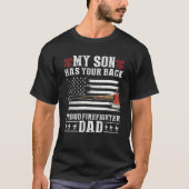 T-shirt Pompier Mon Fils A Votre Fier Pompier Papa (Devant)