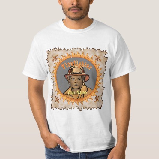 T-shirt Pompier noir (Devant)