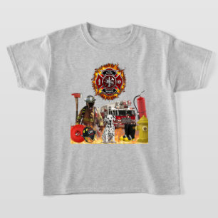 T-shirt pompier personnalisé pour enfants