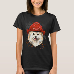 T-shirt Pompier Poméranien Amoureux des chiens Poméranien