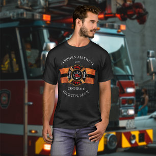 T-shirt Pompier Pompier Nom du service État de la ville