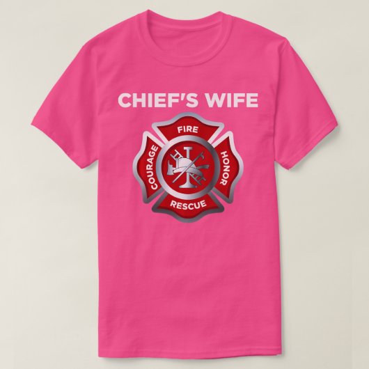 T-shirt Pompier Pompiers Épouse-Chef Femme Longue Manche (Design devant)