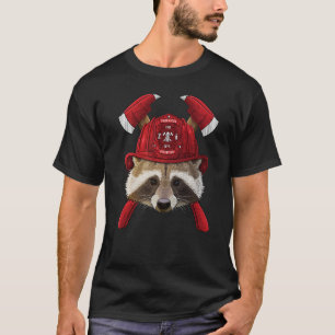 T-shirt Pompier Raccoon Pompier Enfants Pompiers Secourt d