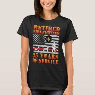 T-shirt Pompier Retraité 35 Ans De Service