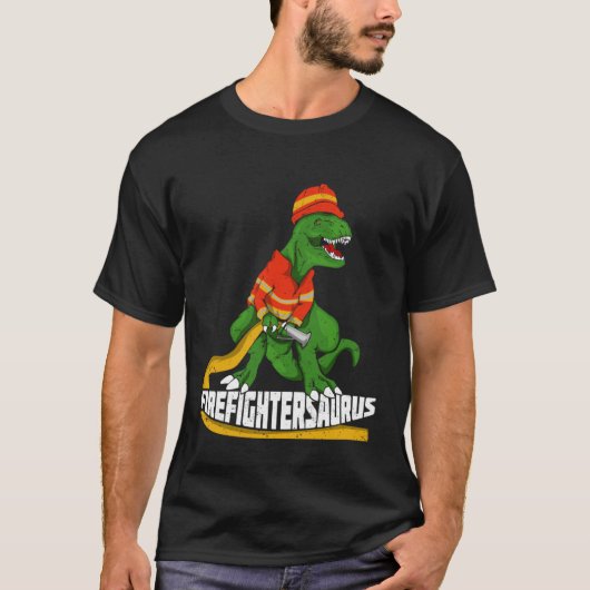 T-shirt Pompier saurus pour un pompier (Devant)
