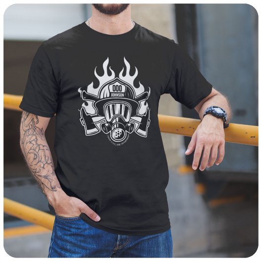 T-shirt Pompier Secouru sur mesure Station du service d'in