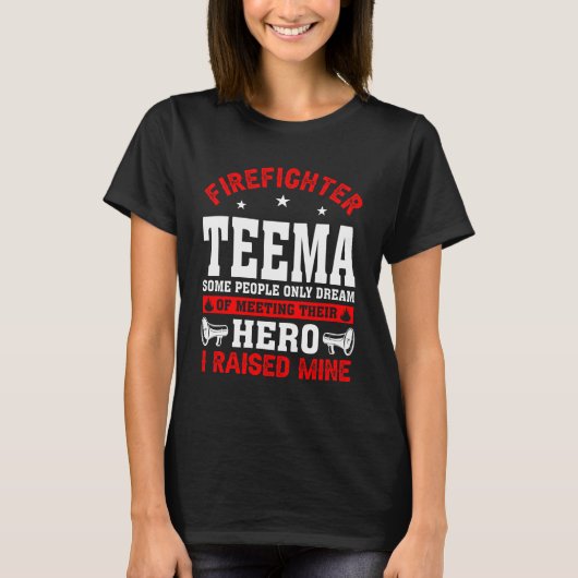 T-shirt Pompier Teema Certaines personnes seulement rêvent (Devant)