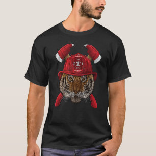 T-shirt Pompier Tigre Garçon Enfants Sauvetage Incendie Wi