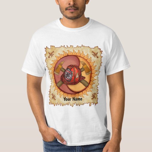 T-shirt pompier Yin Yang (Devant)
